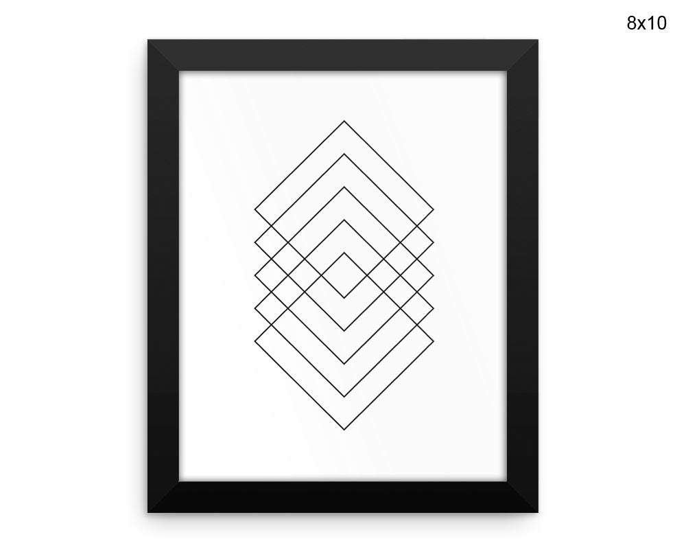 Geometry Square Print, Beautiful Wall Art with Frame and Canvas options available  Decor