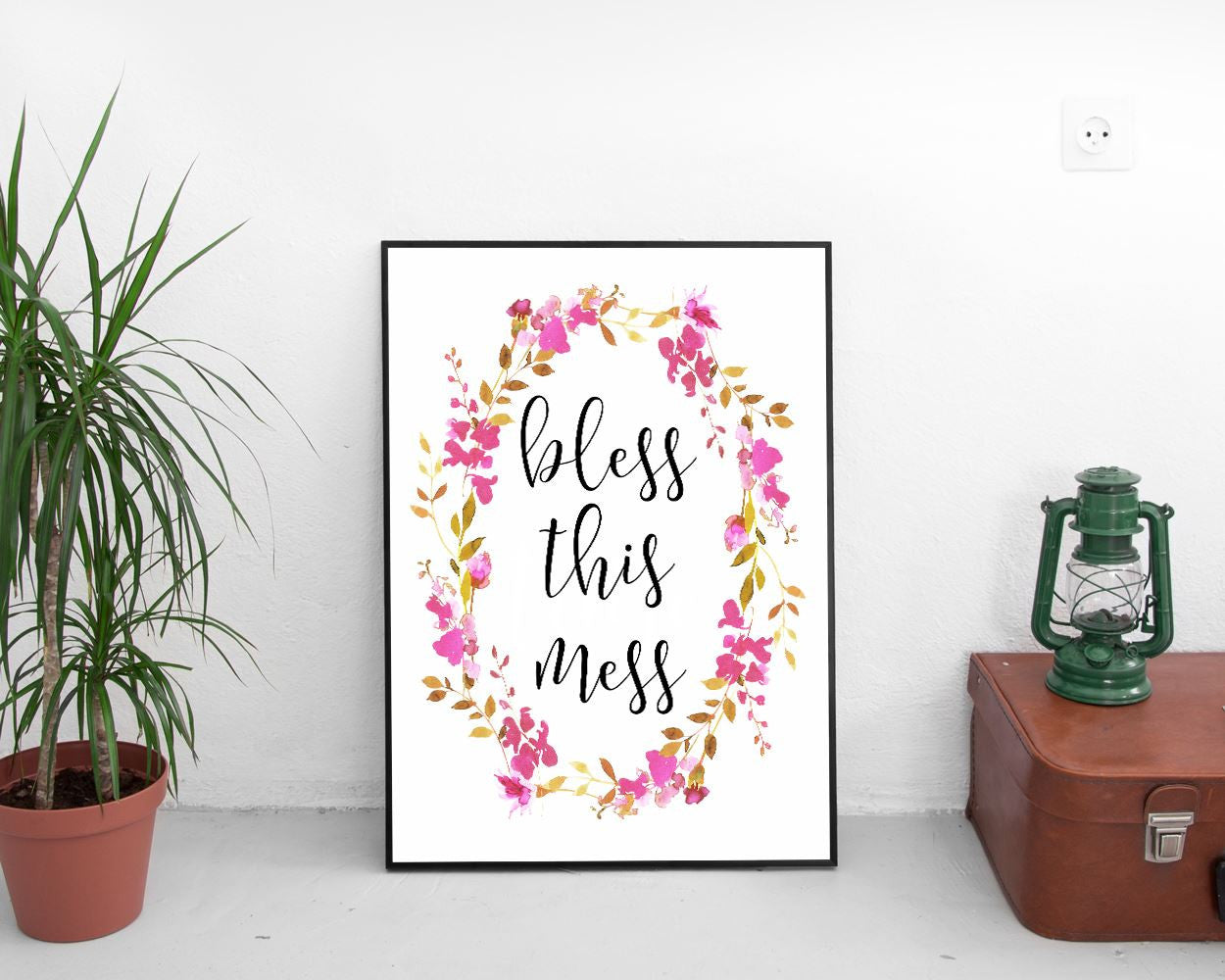 Wall Art Bless This Mess Digital Print Bless This Mess Poster Art Bless This Mess Wall Art Print Bless This Mess Kitchen Art Bless This Mess - Digital Download