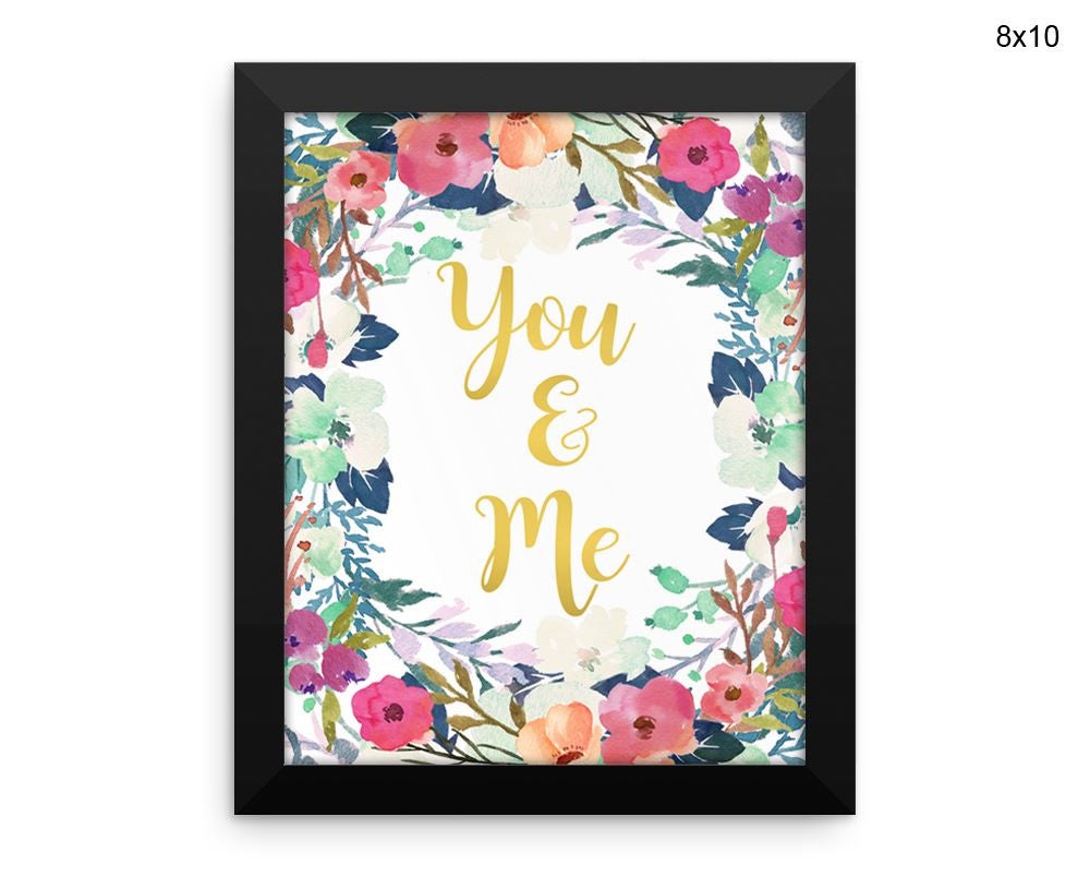 You And Me Print, Beautiful Wall Art with Frame and Canvas options available  Decor