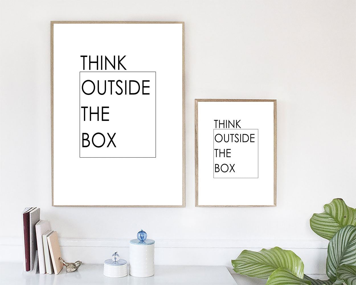 Wall Art Think Outside The Box Digital Print Think Outside The Box Poster Art Think Outside The Box Wall Art Print Think Outside The Box - Digital Download