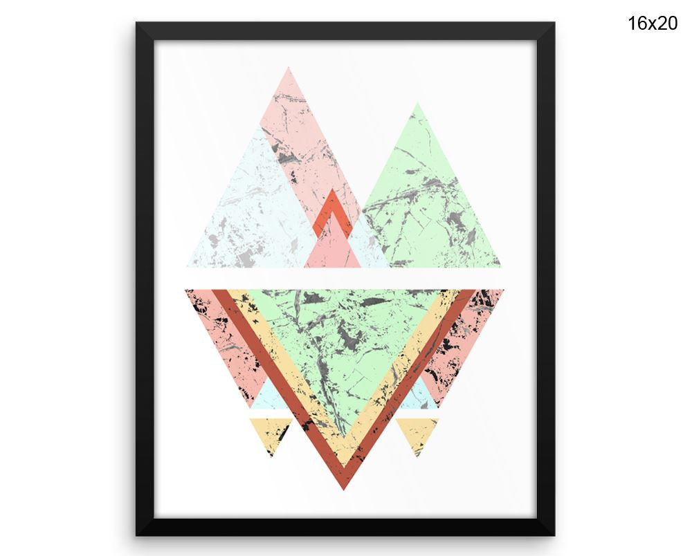 Triangle Pastel Print, Beautiful Wall Art with Frame and Canvas options available Abstract Decor