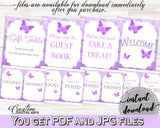 Table Signs Baby Shower Table Signs Butterfly Baby Shower Table Signs Baby Shower Butterfly Table Signs Purple Pink party planning 7AANK - Digital Product