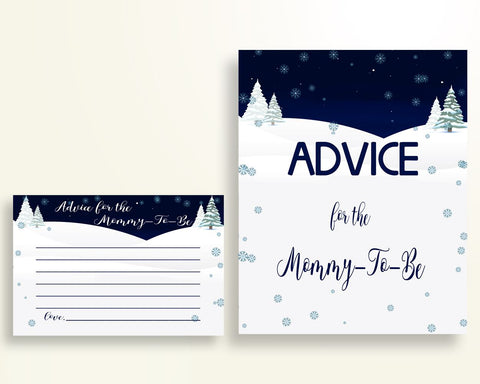 Advice Cards Baby Shower Advice Cards Winter Baby Shower Advice Cards Baby Shower Winter Advice Cards Blue White party decorations 3E6QO - Digital Product