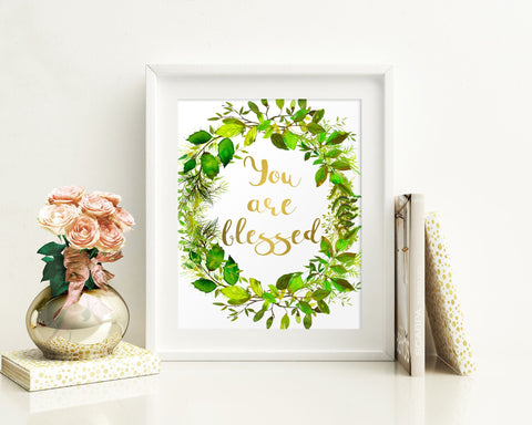 Wall Art You Are Blessed Digital Print You Are Blessed Poster Art You Are Blessed Wall Art Print You Are Blessed Nursery Art You Are Blessed - Digital Download