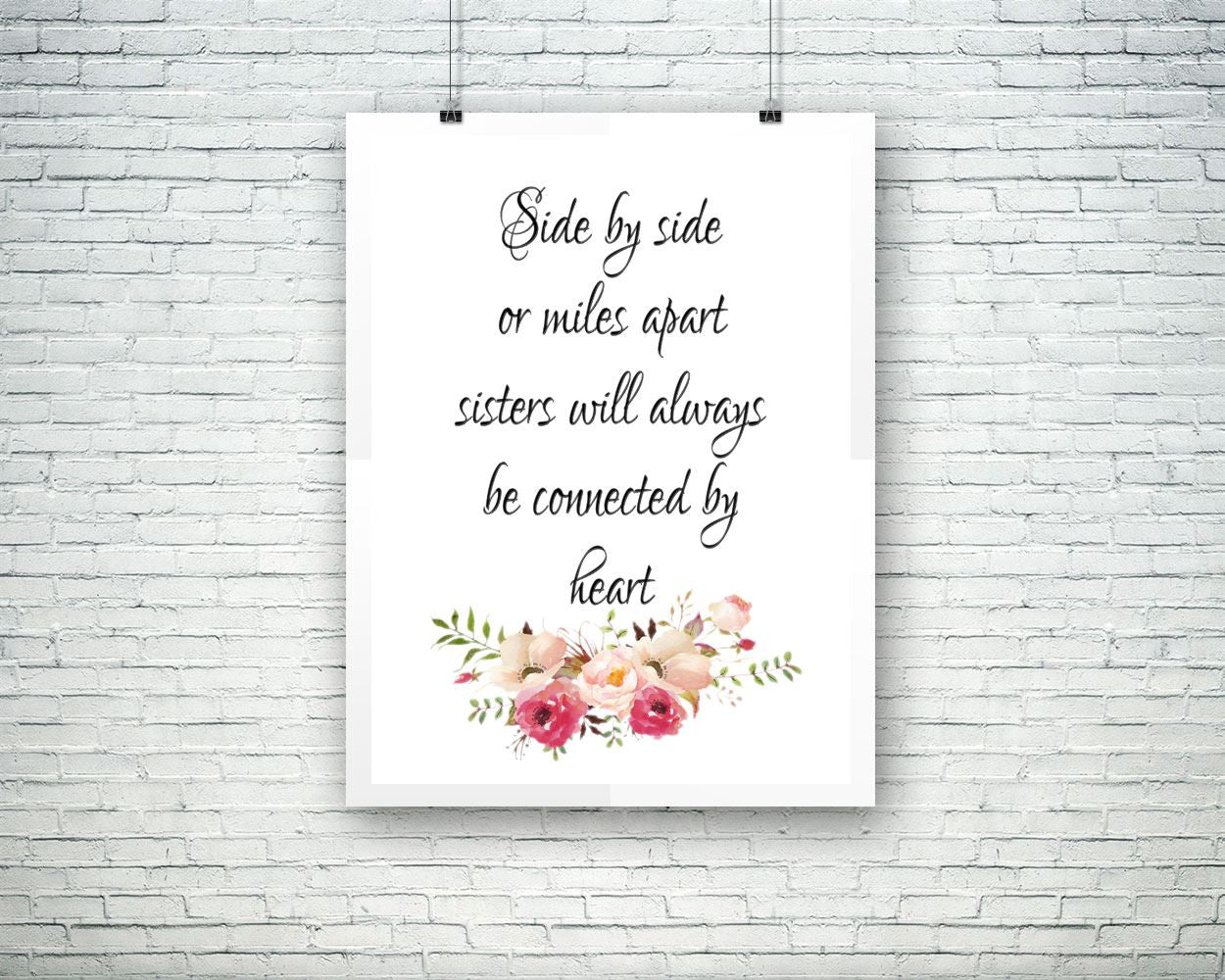 Wall Art Sisters Digital Print Sisters Poster Art Sisters Wall Art Print Sisters Typography Art Sisters Typography Print Sisters Wall Decor - Digital Download