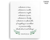 Philippians Print, Beautiful Wall Art with Frame and Canvas options available Holy Decor