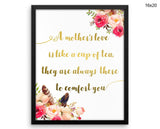 Mothers Day Print, Beautiful Wall Art with Frame and Canvas options available Gift Decor