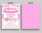 Doughnut Birthday Invitation Doughnut Birthday Party Invitation Doughnut Birthday Party Doughnut Invitation Girl any age, donut 31C0W - Digital Product