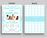 Dogs Birthday Invitation Dogs Birthday Party Invitation Dogs Birthday Party Dogs Invitation Boy Girl mint invite, dogs invite, puppies 9HWI1 - Digital Product