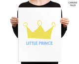 Prince Crown Print, Beautiful Wall Art with Frame and Canvas options available  Decor