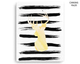 Deer Watercolor Print, Beautiful Wall Art with Frame and Canvas options available Living Room Decor
