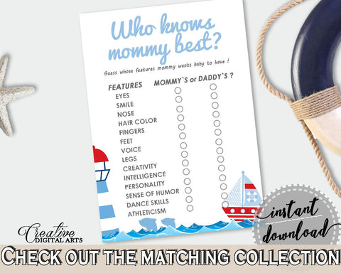 Who Knows Mommy Best Baby Shower Who Knows Mommy Best Nautical Baby Shower Who Knows Mommy Best Baby Shower Nautical Who Knows Mommy DHTQT - Digital Product