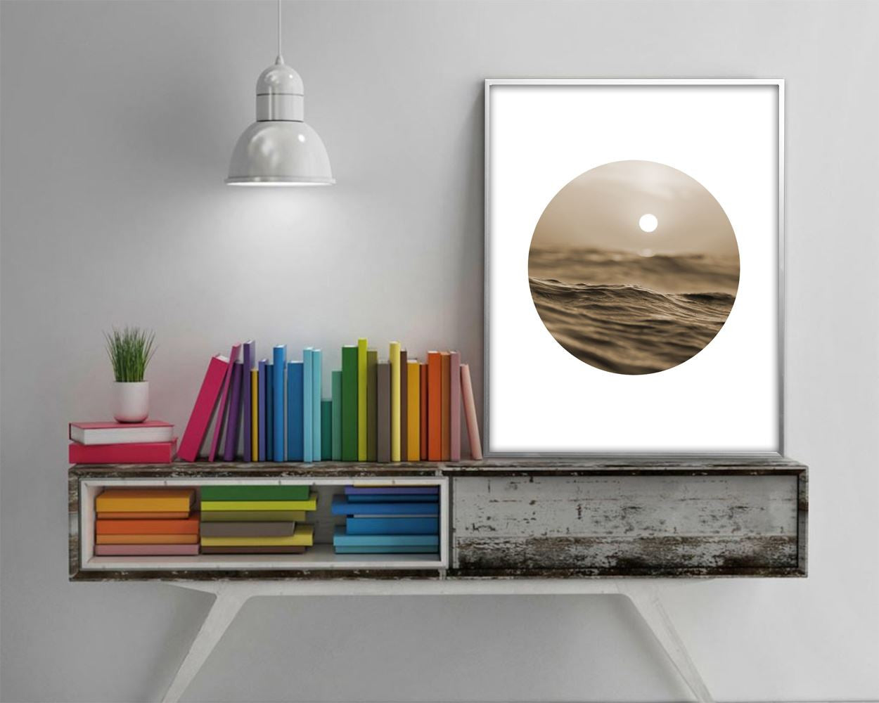 Wall Decor Sunset Printable Ocean Prints Sunset Sign Ocean  Printable Art Sunset seascape sepia art print photography ocean photography - Digital Download