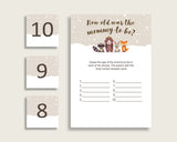 Beige Brown How Old Was The Mommy To Be, Gender Neutral Baby Shower Game Printable, Winter Woodland Guess Mommy's Age Game, Instant RM4SN