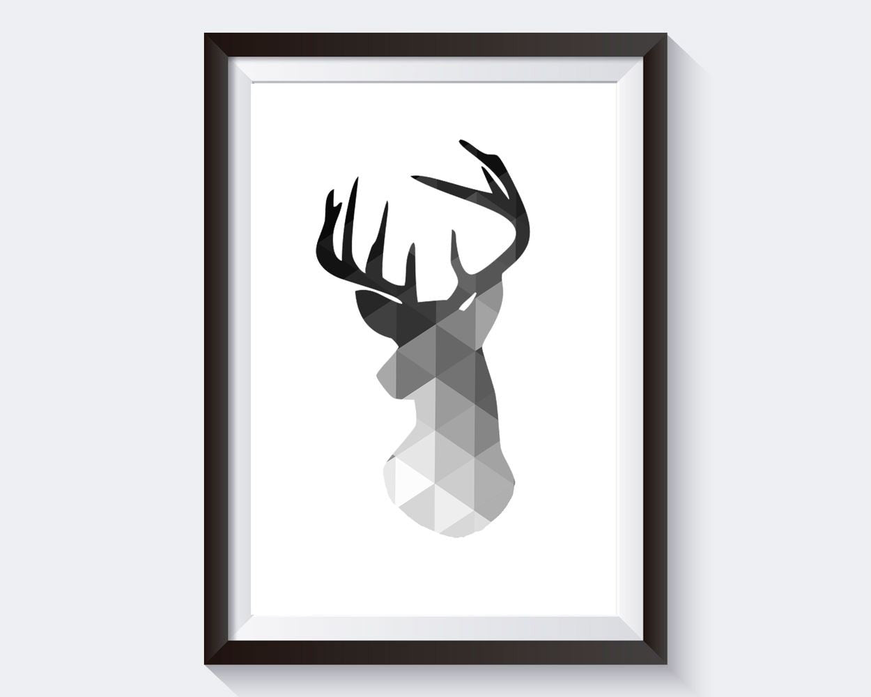 Deer Prints Wall Art Deer Digital Download Deer Geometric Art Deer Geometric Print Deer Instant Download Deer Frame And Canvas Available - Digital Download