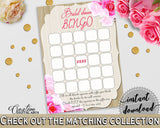 Bingo Gift Game in Roses On Wood Bridal Shower Pink And Beige Theme, guessing game, wedding shower, party décor, party ideas, prints - B9MAI - Digital Product