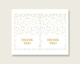 Thank You Card Baby Shower Thank You Card Confetti Baby Shower Thank You Card Blue Gold Baby Shower Confetti Thank You Card pdf jpg cb001
