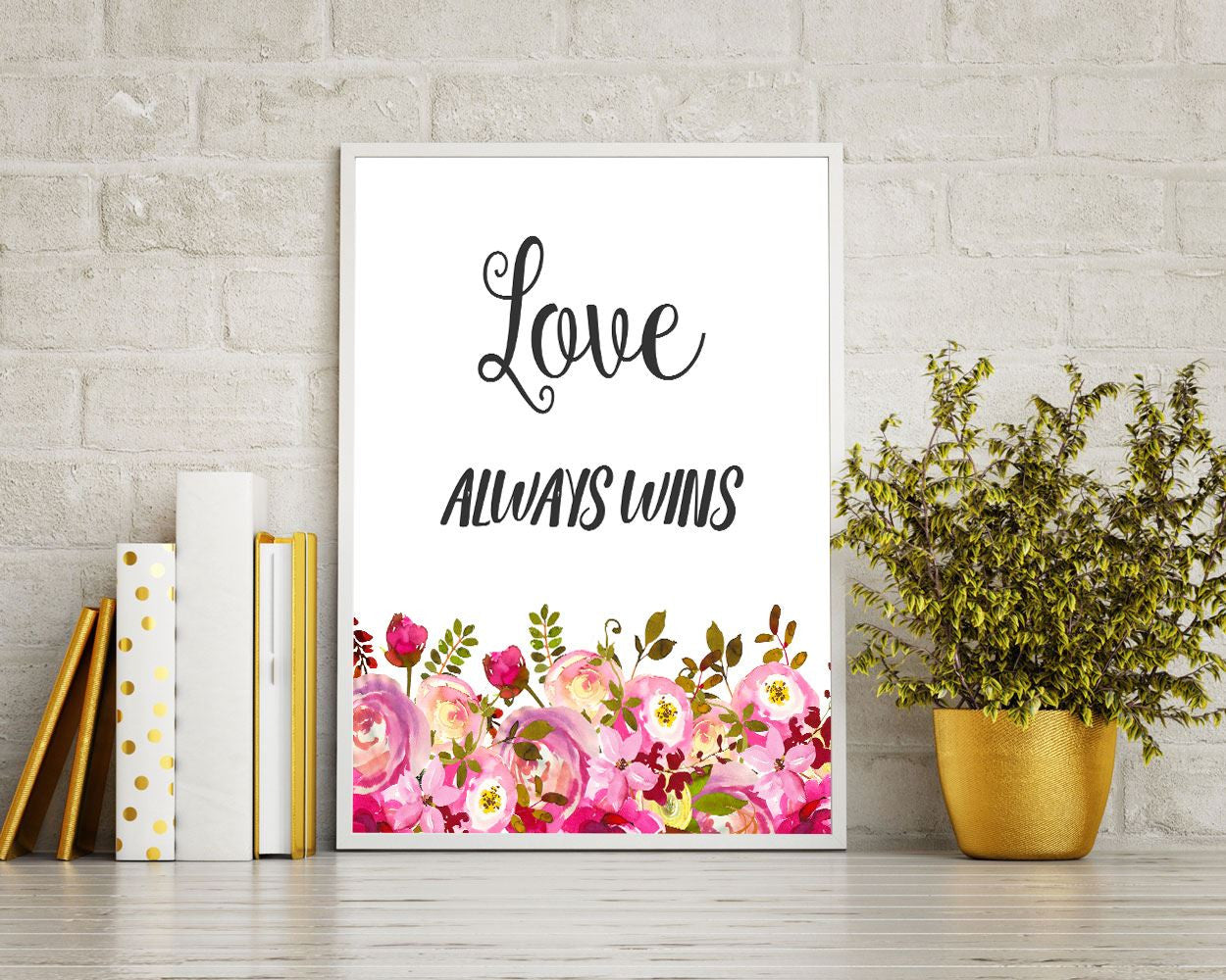 Wall Art Love Always Wins Digital Print Love Always Wins Poster Art Love Always Wins Wall Art Print Love Always Wins Home Art Love Always - Digital Download