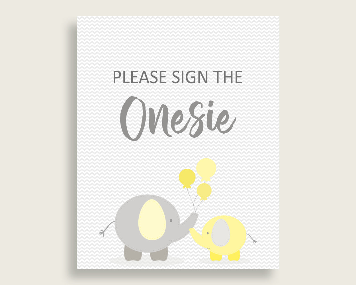 Sign The Onesie Baby Shower Design A Onesie Yellow.Elephant Baby Shower Sign The Onesie Baby Shower Yellow.Elephant Design A Onesie W6ZPZ