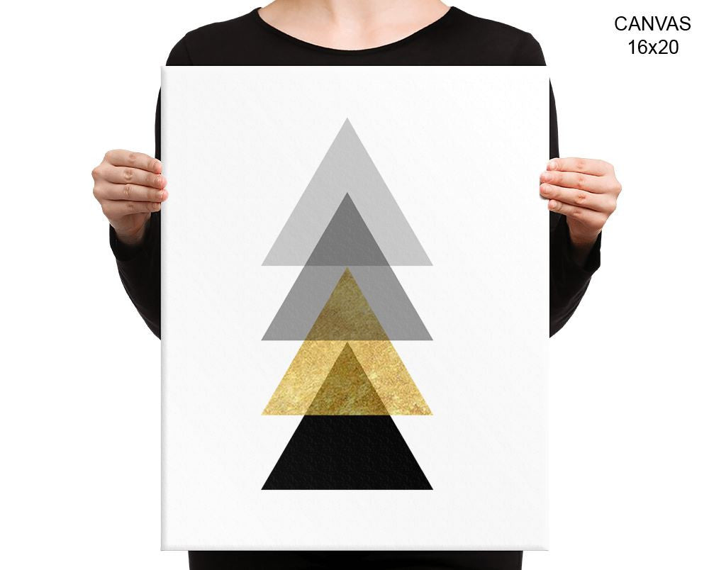 Geometric Triangle Print, Beautiful Wall Art with Frame and Canvas options available Office Decor