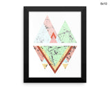 Triangle Pastel Print, Beautiful Wall Art with Frame and Canvas options available Abstract Decor