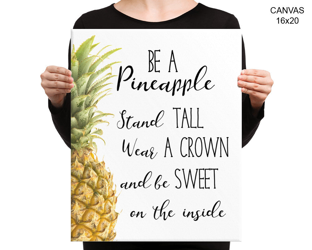 Pineapple Print, Beautiful Wall Art with Frame and Canvas options available Inspiring Decor