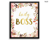 Lady Boss Print, Beautiful Wall Art with Frame and Canvas options available Office Decor
