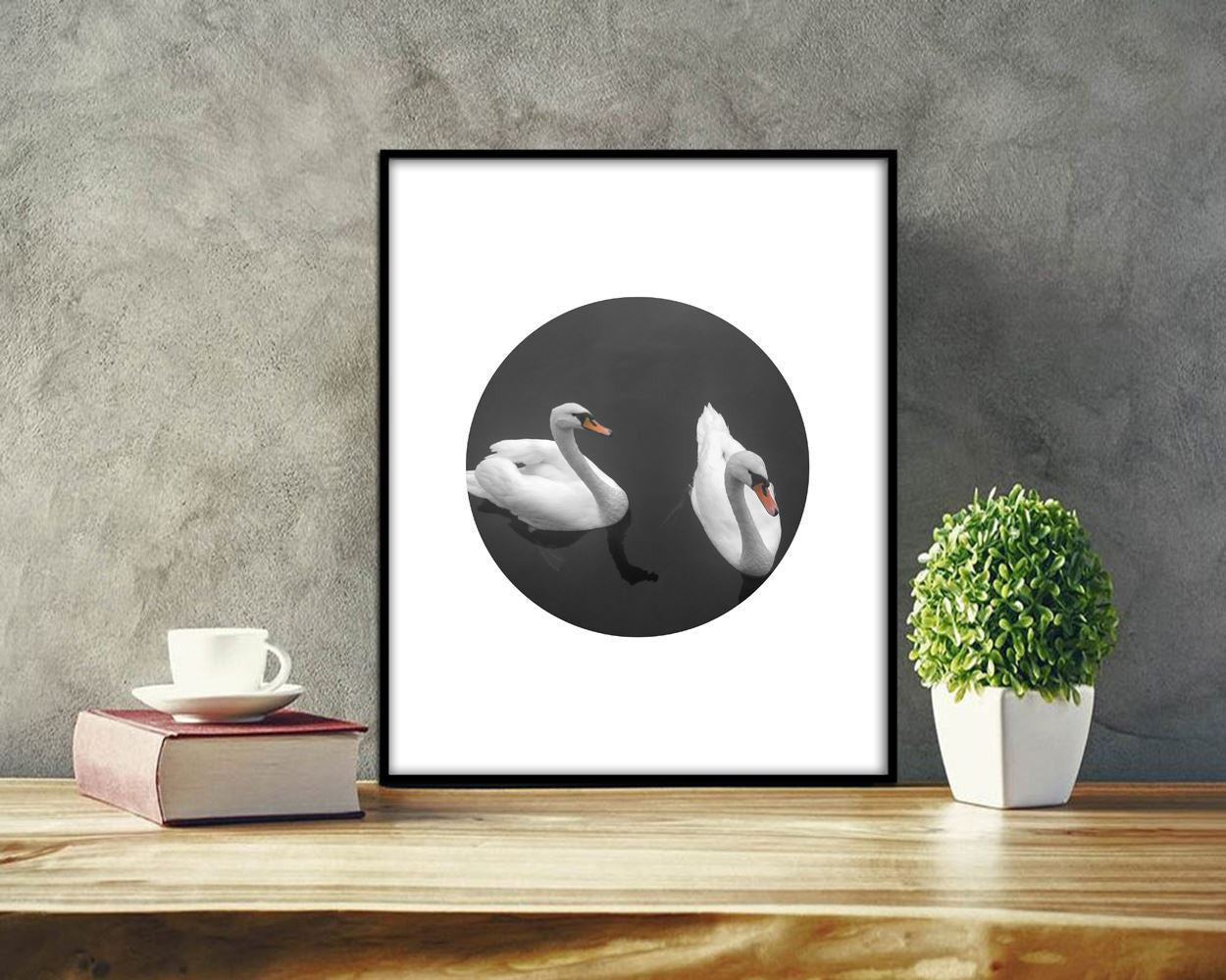 Wall Art Swan Digital Print Swan Poster Art Swan Wall Art Print Swan Living Room Art Swan Living Room Print Swan Wall Decor Swan Fine Art - Digital Download