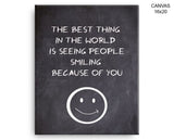 Smiling Print, Beautiful Wall Art with Frame and Canvas options available Inspirational Decor