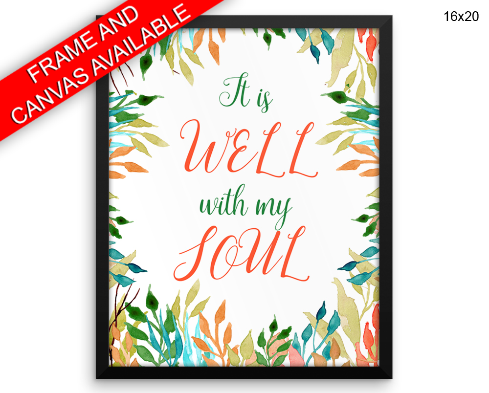 Soul Verse Print, Beautiful Wall Art with Frame and Canvas options available  Decor