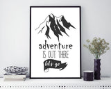 Wall Art Adventure Is Out There Digital Print Adventure Is Out There Poster Art Adventure Is Out There Wall Art Print Adventure Is Out There - Digital Download