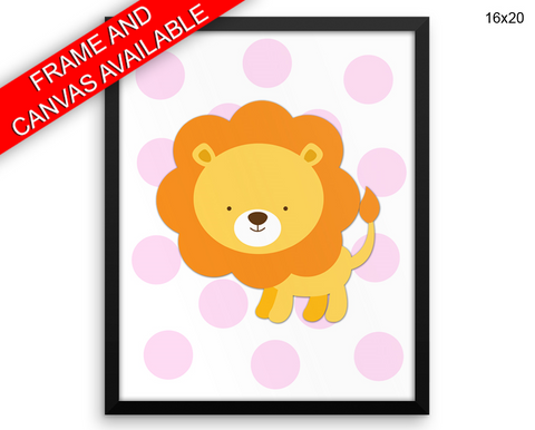 Lion Print, Beautiful Wall Art with Frame and Canvas options available Nursery Decor