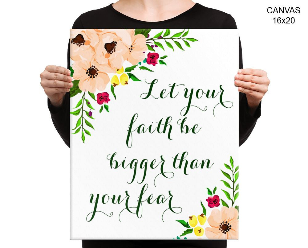 Faith Print, Beautiful Wall Art with Frame and Canvas options available Religious Decor