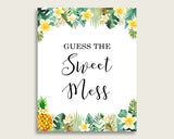Tropical Guessing Game Baby Shower Gender Neutral, Green Yellow Guess The Sweet Mess Game Printable, Dirty Diaper Game, Instant 4N0VK