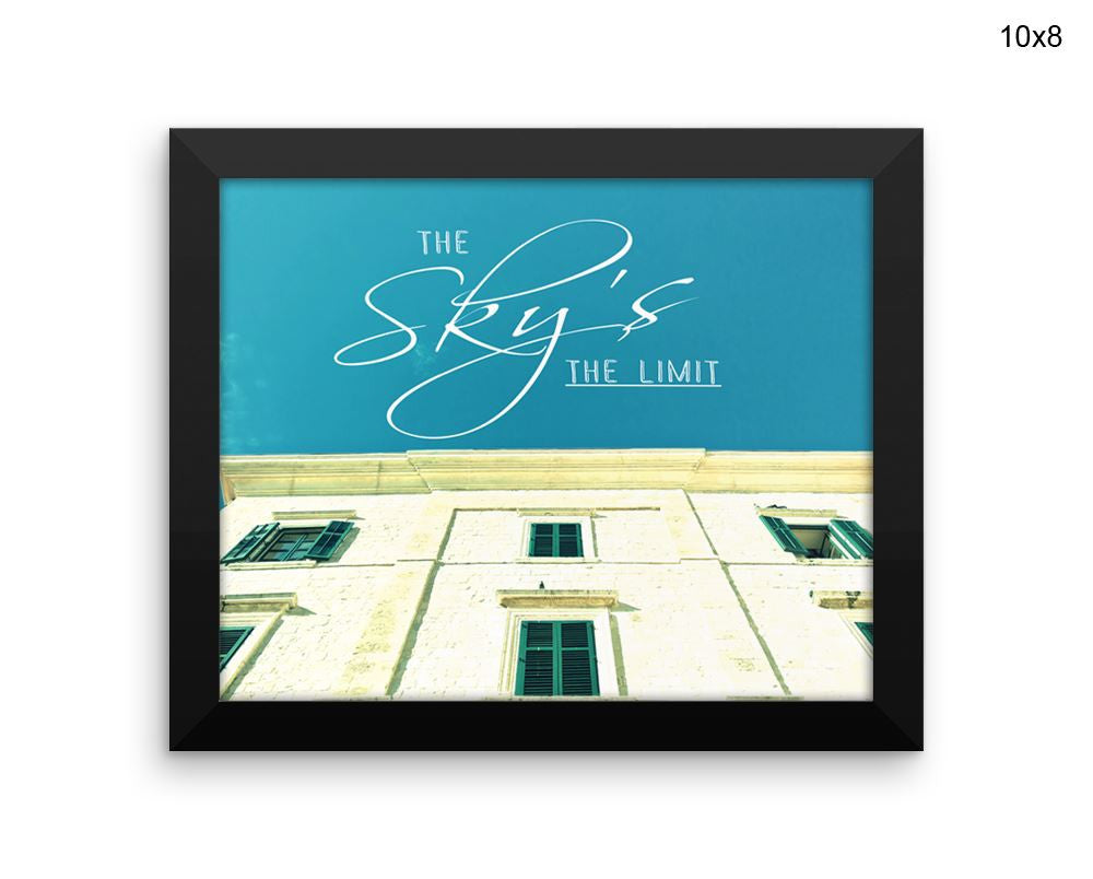 Sky Limit Print, Beautiful Wall Art with Frame and Canvas options available Photography Decor