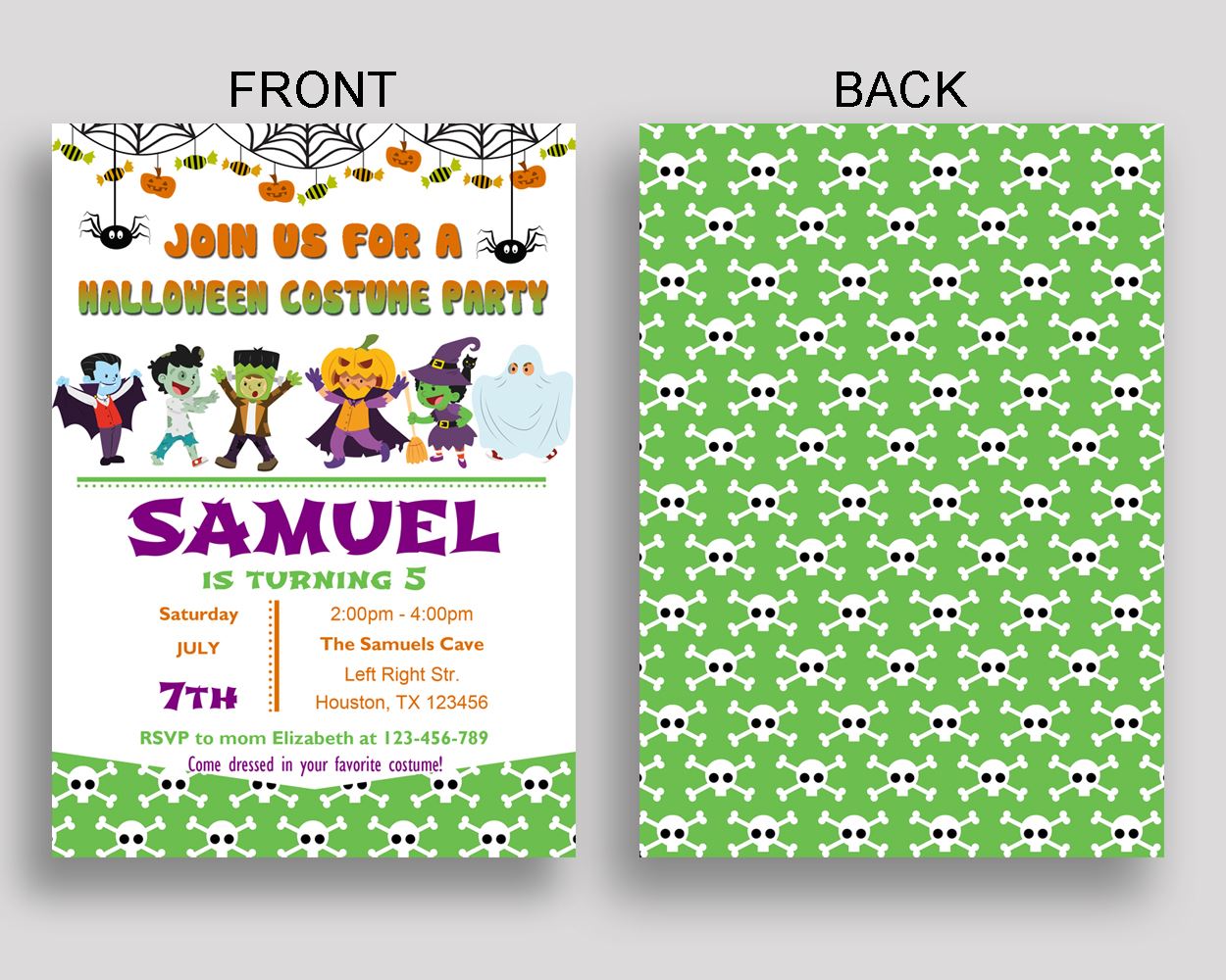 Halloween Costume Birthday Invitation Halloween Costume Birthday Party Invitation Halloween Costume Birthday Party Halloween Costume 7YM2Q - Digital Product