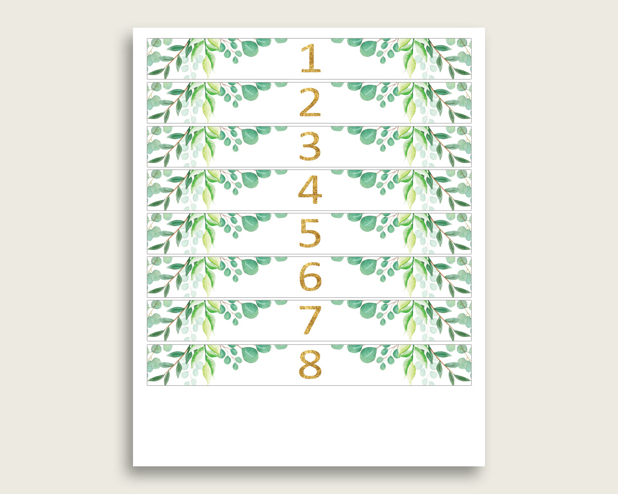 Green Gold Greenery Guess The Baby Food Game Printable, Gender Neutral Baby Shower Food Guessing Game Activity, Instant Download, Y8X33