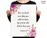 Romans Verse Print, Beautiful Wall Art with Frame and Canvas options available Catholic Decor