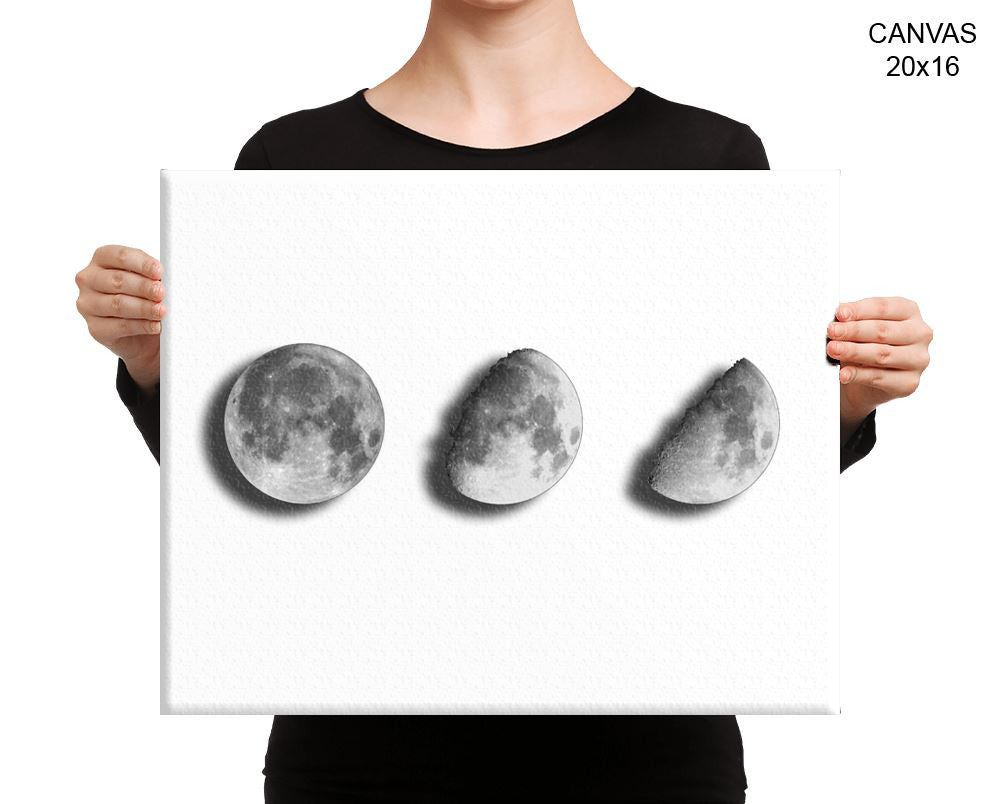 Moon Print, Beautiful Wall Art with Frame and Canvas options available Bedroom Decor