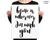 Home Print, Beautiful Wall Art with Frame and Canvas options available Typography Decor