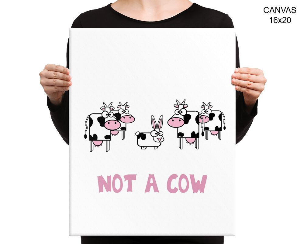 Denial Cow Print, Beautiful Wall Art with Frame and Canvas options available Office Decor