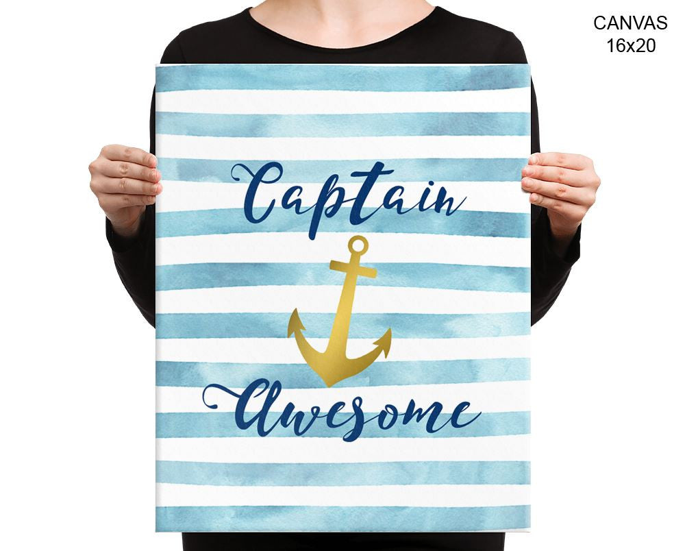 Captain Awesome Print, Beautiful Wall Art with Frame and Canvas options available  Decor