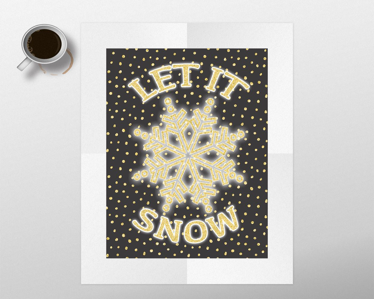 Wall Art Let It Snow Digital Print Let It Snow Poster Art Let It Snow Wall Art Print Let It Snow Winter Art Let It Snow Winter Print Let It - Digital Download