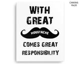 Moustache Print, Beautiful Wall Art with Frame and Canvas options available Home Decor
