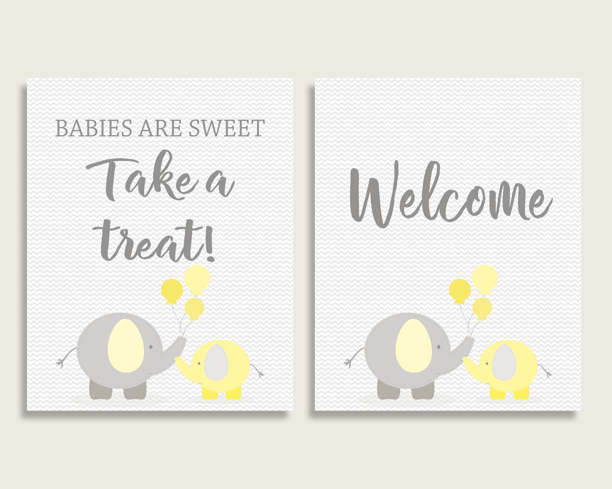 Table Signs Baby Shower Table Signs Yellow Baby Shower Table Signs Baby Shower Elephant Table Signs Yellow Gray party planning W6ZPZ