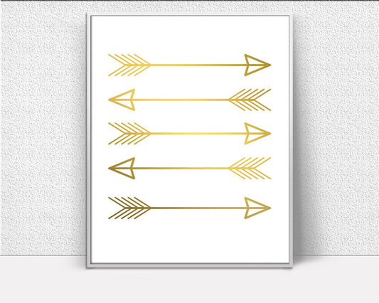 Arrow Decor, Gold Wall Art, Gold Arrow Art, Gold Arrow Sign, Inspirational Wall Art, Art Printables, Creative Home Decor - Digital Download