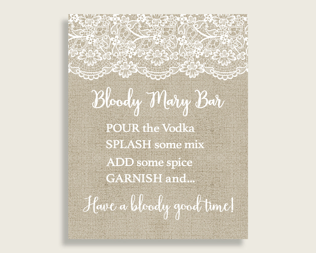 Bloody Mary Bridal Shower Bloody Mary Burlap And Lace Bridal Shower Bloody Mary Bridal Shower Burlap And Lace Bloody Mary Brown White NR0BX