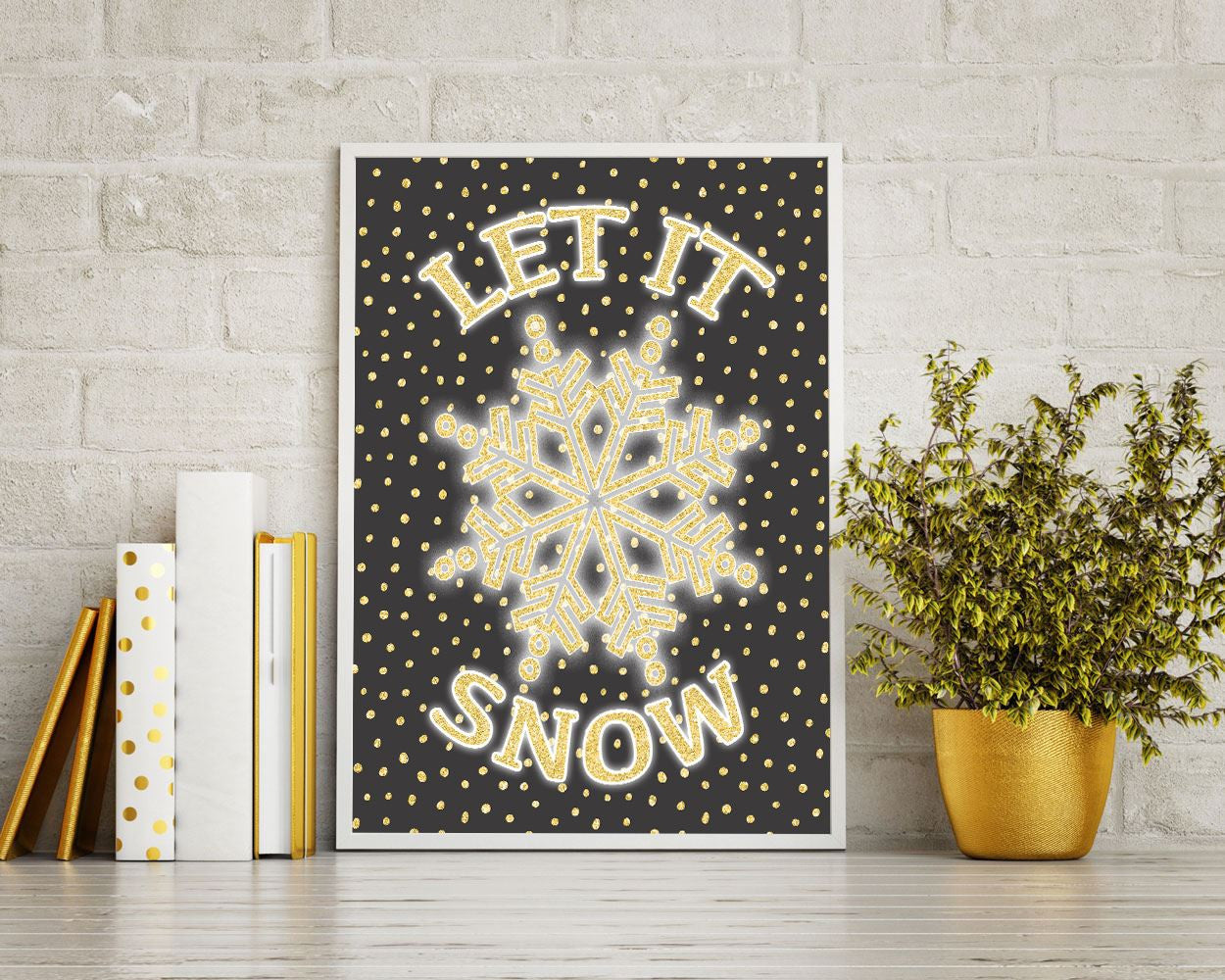 Wall Art Let It Snow Digital Print Let It Snow Poster Art Let It Snow Wall Art Print Let It Snow Winter Art Let It Snow Winter Print Let It - Digital Download