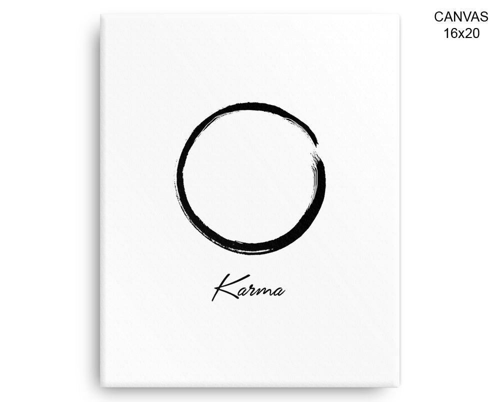 Karma Minimalism Print, Beautiful Wall Art with Frame and Canvas options available  Decor