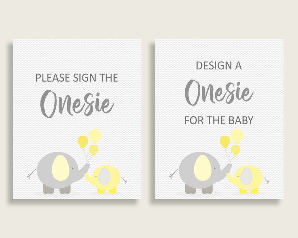 Sign The Onesie Baby Shower Design A Onesie Yellow.Elephant Baby Shower Sign The Onesie Baby Shower Yellow.Elephant Design A Onesie W6ZPZ